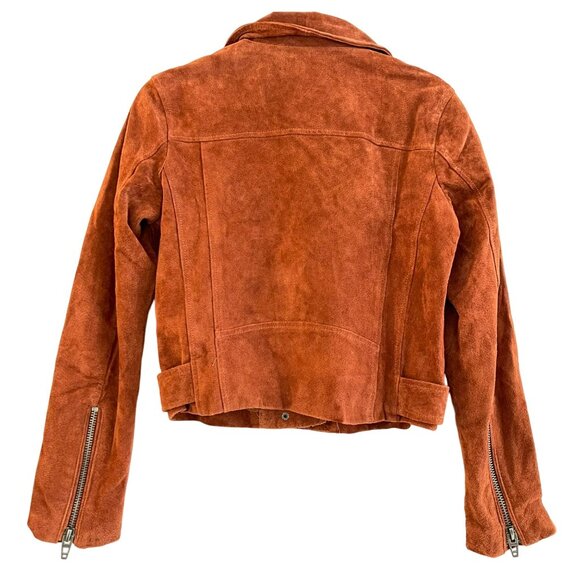 Blank NYC Suede Moto Jacket Chestnut Brown Size Small NWOT - Picture 4 of 5
